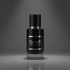 Ganelli No. 1 for Him perfume bottle; citrus woody EDP in black glass with silver label