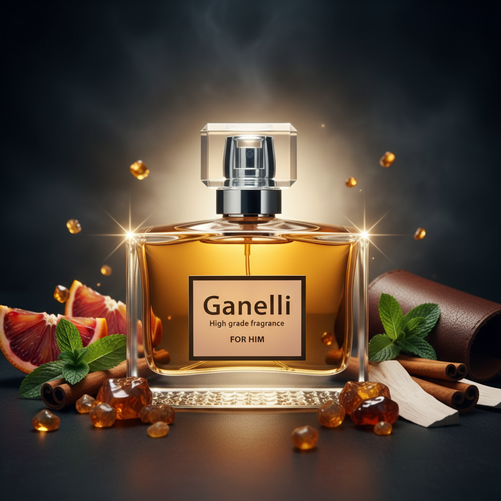 Ganelli No.16 100ml – Fragrance Notes Cinematic Display
