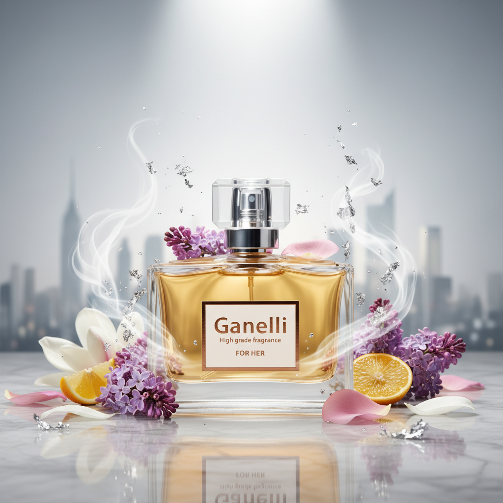Ganelli No.16 for Her 100ml – sophisticated city-chic women's Eau de Parfum cinematic display

