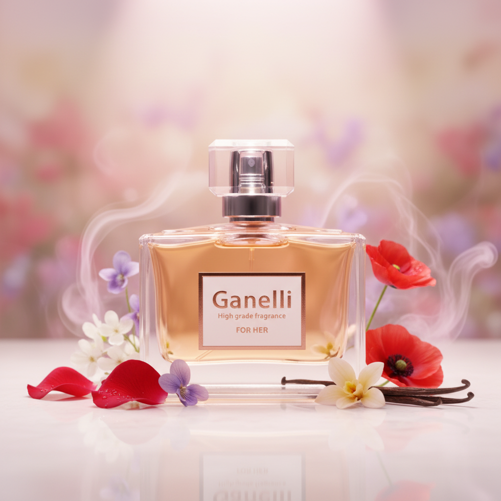 Ganelli No.17 for Her 100ml – delicate floral women's Eau de Parfum cinematic display inspired by Flower by Kenzo