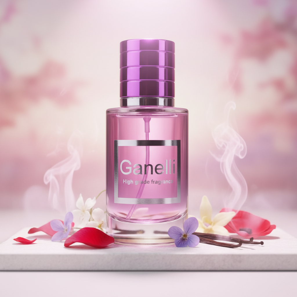 Ganelli No.17 for Her 30ml – powdery floral women's perfume cinematic display Bulgarian rose violet