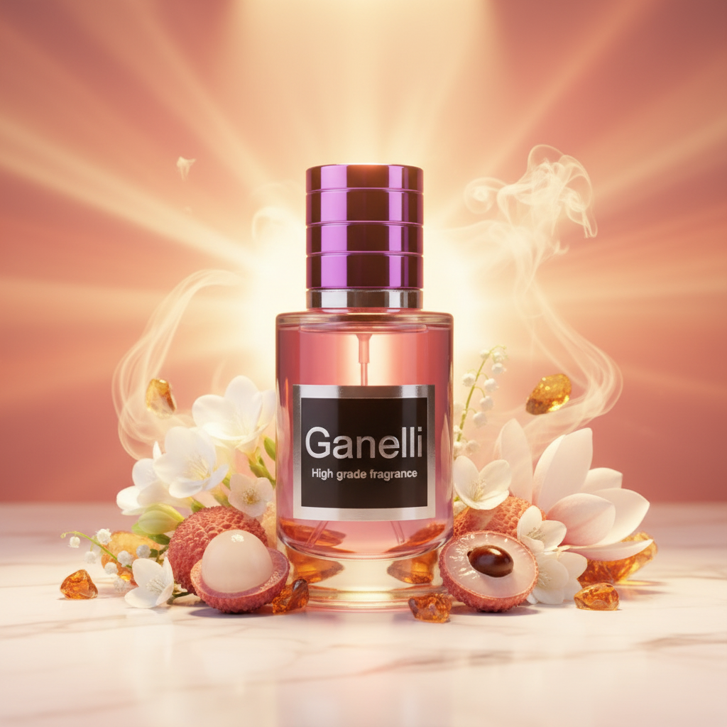 Ganelli No.18 for Her 30ml – joyful radiant women's perfume cinematic sunrise display lychee freesia