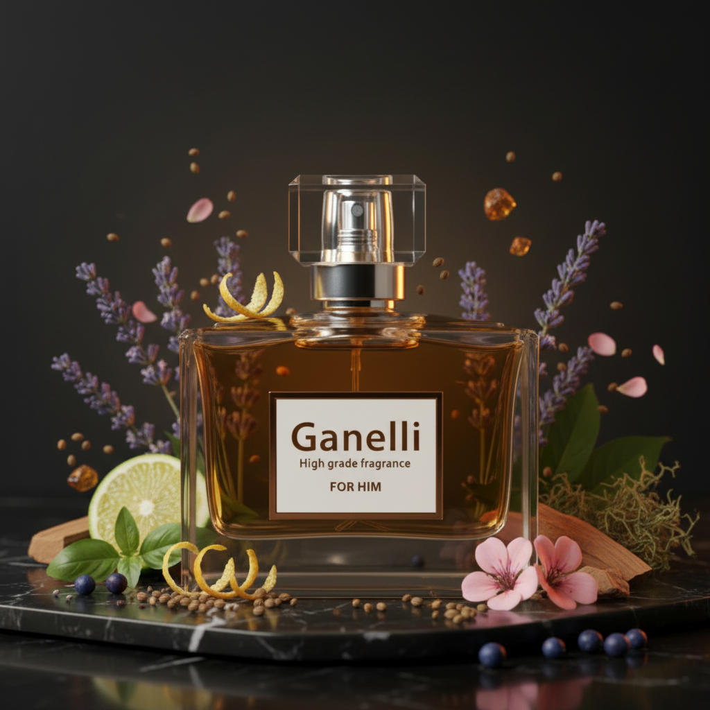 Ganelli No. 21 for Him – Cinematic Ingredient Display