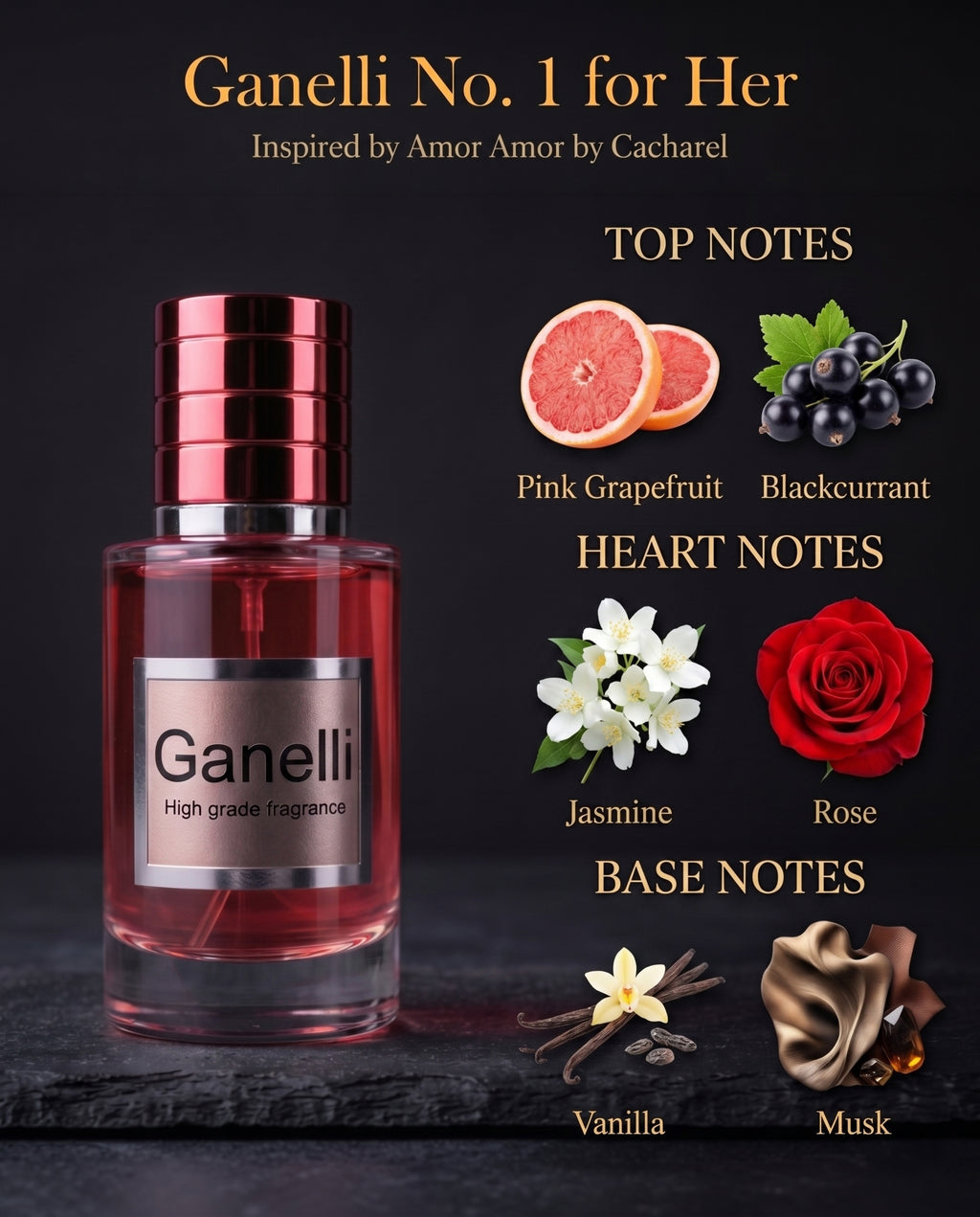Ganelli No. 1 for Her – Fruity Floral Perfume